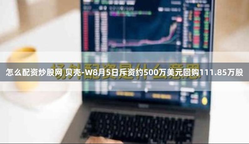 怎么配资炒股网 贝壳-W8月5日斥资约500万美元回购111.85万股